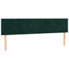 vidaXL Boxspringbett mit Matratze & LED Dunkelgr&uuml;n 120x190 cm Samt