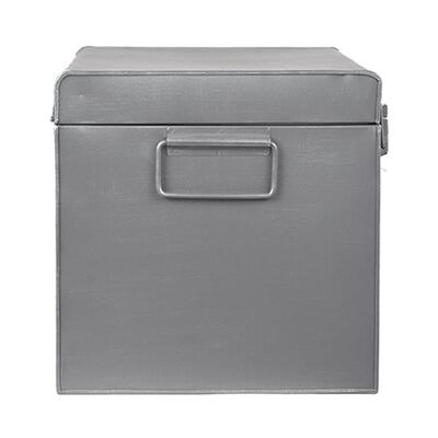 LABEL51 Aufbewahrungsbox Vintage 60x40x35 cm XL Antik-Grau