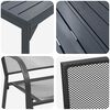 vidaXL Garten Essgruppe 9 pcs Anthrazit Stahl