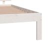vidaXL Massivholzbett Wei&szlig; 120x190 cm