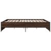 vidaXL Bettgestell Braun Eichen-Optik 180x200 cm Holzwerkstoff Metall