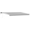 vidaXL Manueller Markisenrahmen mit LEDs Anthrazit und Wei&szlig; 5 x 3 m