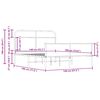 vidaXL Bettgestell ohne Matratze 140x190 cm Sonoma-Eiche Holzwerkstoff