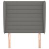 vidaXL Kopfteil mit Ohren Dunkelgrau 93x23x118/128 cm Stoff