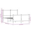 vidaXL Metallbett ohne Matratze Braun Eichen-Optik 120x190 cm
