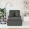 vidaXL Chaise Lounge mit Rock Dunkelgrau 91 x 157 x 91 cm Rippenstoff
