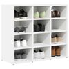 vidaXL Schuhschrank mit Regal Wei&szlig; 77,5 x 30 x 67 cm Holzwerkstoff