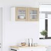 vidaXL H&auml;ngeschrank mit Speicher Sonoma-Eiche und Wei&szlig; 80 x 31 x 40 cm