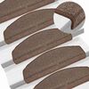vidaXL Stufenmatten 15 Stk. 65x24x4 cm Kaffeebraun Halbrund Gro&szlig;