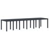 vidaXL Gartentisch Anthrazit 350 x 100 x 74 cm Poly-Rattan