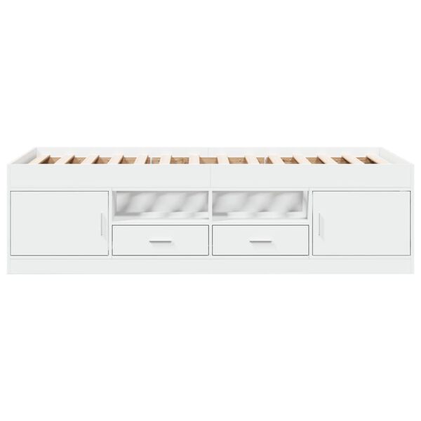 vidaXL Tagesbett mit Schubladen ohne Matratze Weiß 90x190 cm