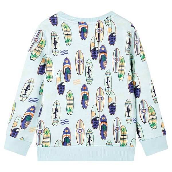 Kinder-Sweatshirt Hellblau Melange 116