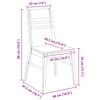 vidaXL Esszimmerst&uuml;hle 2 pcs Wei&szlig; 43 x 54 x 89 cm Massives Gummiholz