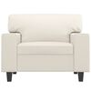 vidaXL Sessel Creme 60 cm Kunstleder