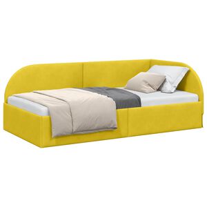 vidaXL Eckbettgestell Gelb 80 x 200 cm Samt