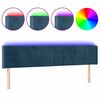 vidaXL LED Kopfteil Dunkelblau 203x16x78/88 cm Samt