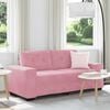 vidaXL Zweisitzer-Sofa Rosa 140 cm Samt