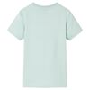 Kinder-T-Shirt mit Streifen Helles Minzgr&uuml;n 116