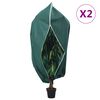 vidaXL Wintervlies mit Rei&szlig;verschluss 2 Stk. 70 g/m&sup2; 1,55x1,55 m
