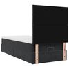 vidaXL Ottoman-Bett mit Matratzen & LEDs Schwarz 100x200 cm Samt