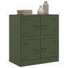 vidaXL Sideboard Olivgr&uuml;n 67x39x73 cm Stahl