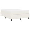 vidaXL Boxspringbett Creme und Wei&szlig; 160 x 200 cm Cordstoff