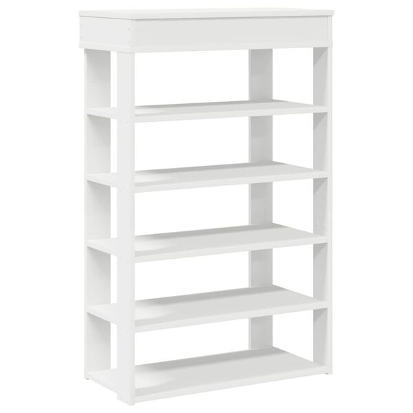 vidaXL Schuhregal Wei&szlig; 60x30x98 cm Holzwerkstoff