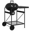 vidaXL Outdoor Grill Mit Rad Schwarz 91 x 71 x 107 cm Metall