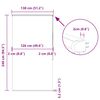 vidaXL Duschrollo mit Kassette 130x240 cm Stoffbreite 126 cm