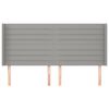 vidaXL Kopfteil mit Ohren Hellgrau 203x16x118/128 cm Stoff