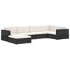 vidaXL Modular-Sofa-Mittelteil 1 Stk. + Auflagen Poly Rattan Grau