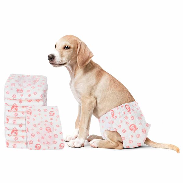 vidaXL Wegwerf-Hundewindel f&uuml;r H&uuml;ndinnen 50 pcs Wei&szlig; L
