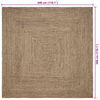 vidaXL Bereichsteppiche Nat&uuml;rlich und Schwarz 300 x 300 cm Jute