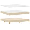 vidaXL LED Boxspringbett mit Matratze mit LED Creme 200 x 200 cm Stoff