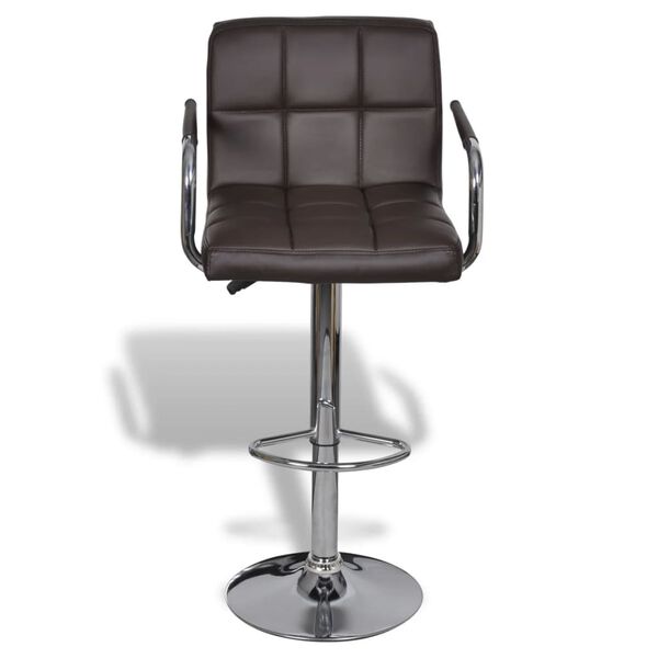 vidaXL Barhocker 2 Stk. Braun Kunstleder