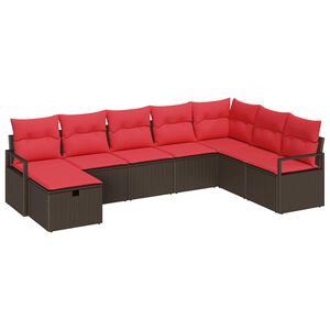 vidaXL Sofa Set 8 stk. Braun Poly-Rattan