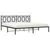 vidaXL Bettgestell mit Kopfteil Metall Schwarz 200x200 cm