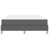 vidaXL Boxspringbett mit Matratze Dunkelgrau 140 x 200 cm Stoff