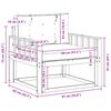 vidaXL Outdoor Mittelsofa Massivholz Akazie Natur