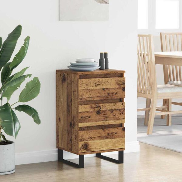 vidaXL Sideboard mit Schubladen Altholz Holzwerkstoff