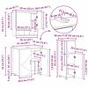 vidaXL Badezimmerm&ouml;bel-Set 3 pcs Schwarz Holzwerkstoff & Metall