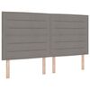 vidaXL Boxspringbett mit Matratze Dunkelgrau 90x190 cm Taupe Stoff