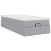 vidaXL Ottoman-Bett mit Matratze Hellgrau 90x190 cm Stoff