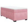 vidaXL Boxspringbett mit Matratze Rosa 90x200 cm Samt