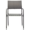 vidaXL 7-tlg. Garten-Essgruppe Grau und Schwarz Poly Rattan und Stahl