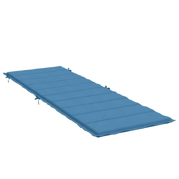 vidaXL Sonnenliegen-Auflage Melange Blau 186x58x4 cm Stoff