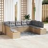 vidaXL Gartensofa-set mit Kissen 5 pcs Beige und Hellgrau Polyrattan