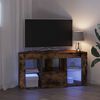 vidaXL Eck-LED-TV-Schrank Ger&auml;ucherte Eiche 100 x 40 x 50 cm