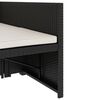 vidaXL 5-tlg. Garten-Lounge-Set mit Auflagen Poly Rattan Schwarz