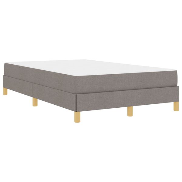 vidaXL Boxspringbett mit Matratze Taupe 120 x 190 cm Stoff
